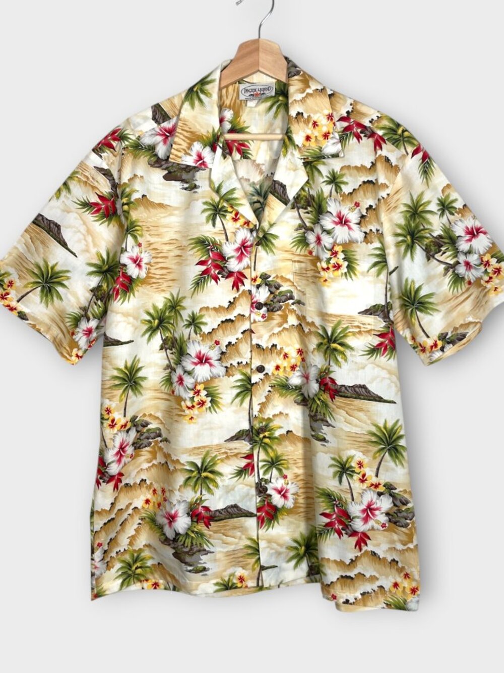 Pacific Legend Hawaiian Shirt Mens L 100% Cotton